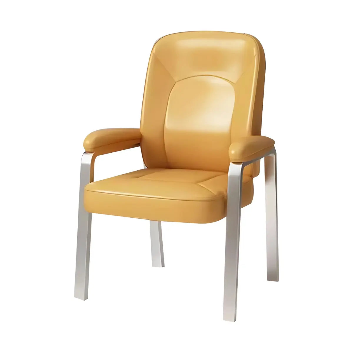 Ergonomic Metal Legs Modern Padded Leather Office Chair Image - 10
