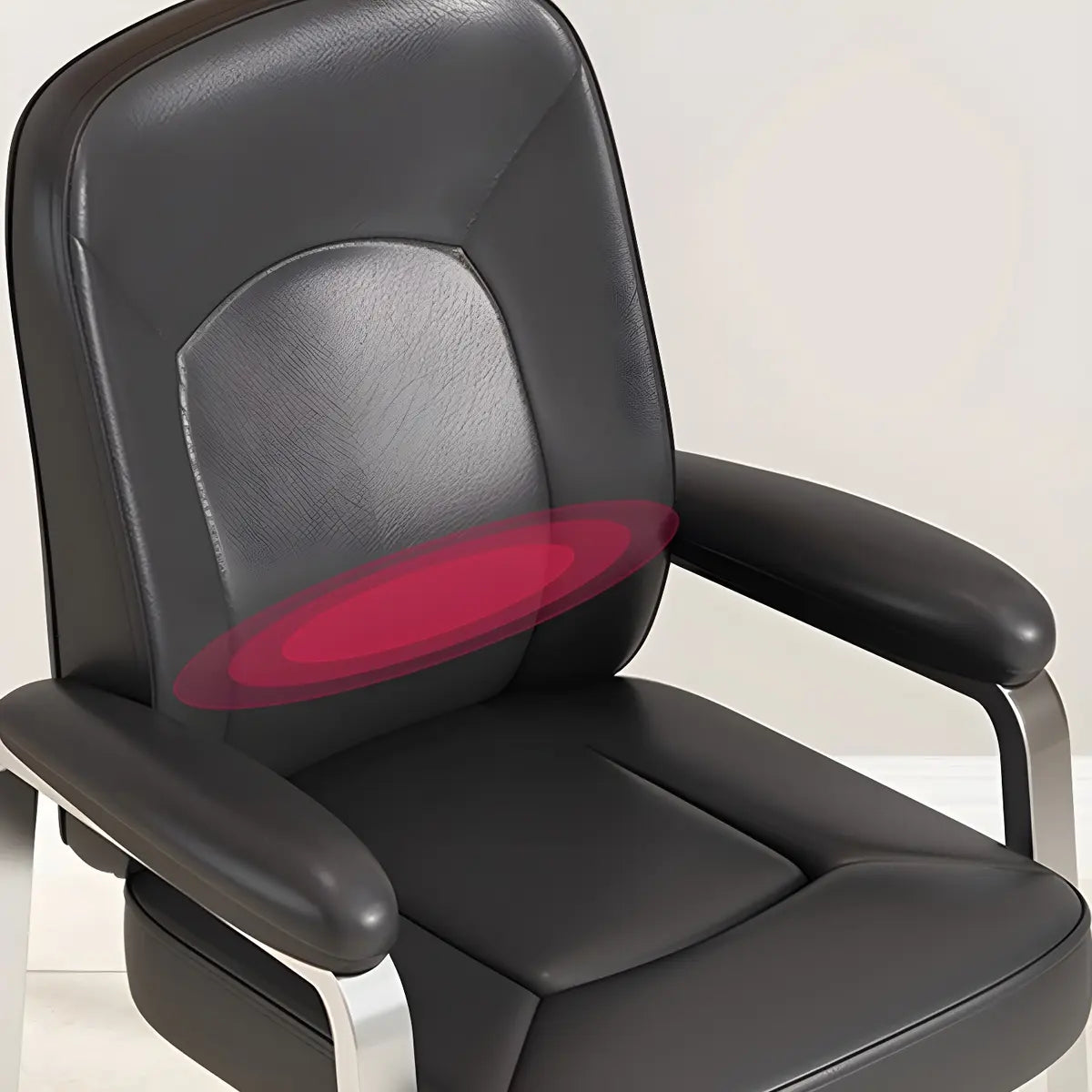 Ergonomic Metal Legs Modern Padded Leather Office Chair Image - 12