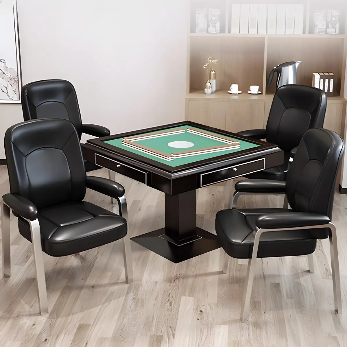 Ergonomic Metal Legs Modern Padded Leather Office Chair Image - 15