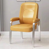 Ergonomic Metal Legs Modern Padded Leather Office Chair Image - 5