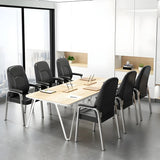 Ergonomic Metal Legs Modern Padded Leather Office Chair Image - 6