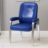Ergonomic Metal Legs Modern Padded Leather Office Chair Image - 9