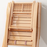 Ergonomic Natural Wooden Track Arms Rocking Chair Image - 15