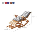 Ergonomic Natural Wooden Track Arms Rocking Chair #size