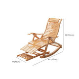 Ergonomic Natural Wooden Track Arms Rocking Chair Image - 18
