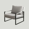 Ergonomic Orange Leather Fixed Back Sled Arm Chair Image - 3