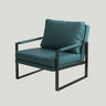 Ergonomic Orange Leather Fixed Back Sled Arm Chair Image - 5