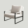 Ergonomic Orange Leather Fixed Back Sled Arm Chair Image - 7