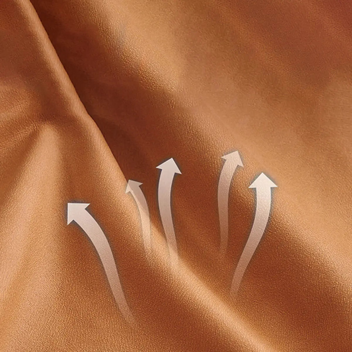 Ergonomic Orange Leather Fixed Back Sled Arm Chair Image - 8