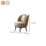 Ergonomic Orange Swivel Four Black Legs Side Chair #size