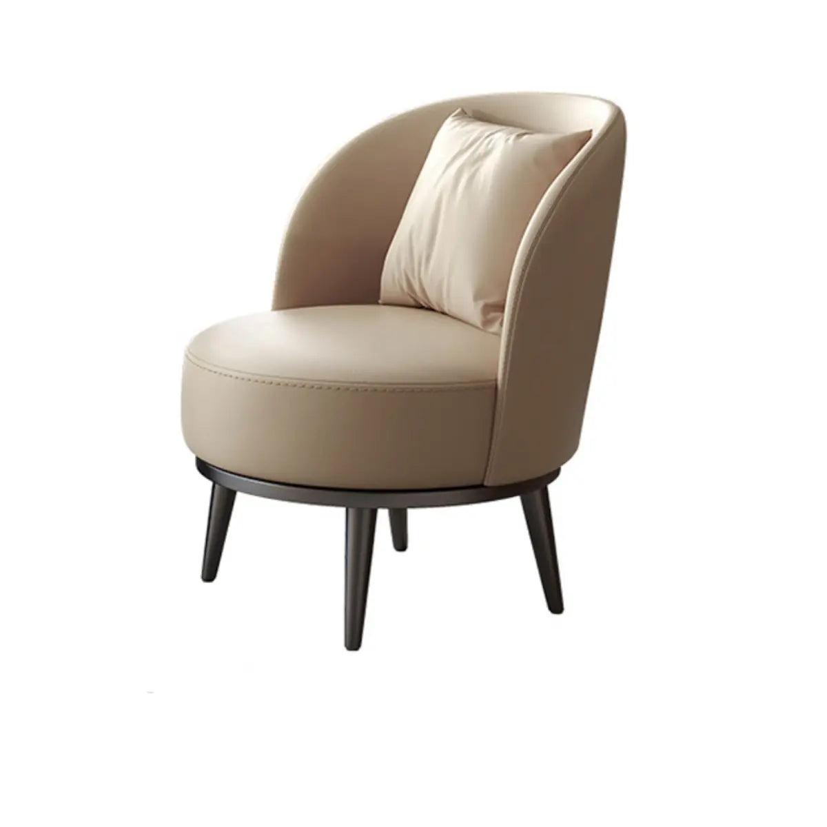 Ergonomic Orange Swivel Four Black Legs Side Chair Image - 6