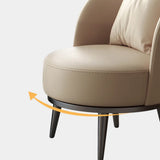 Ergonomic Orange Swivel Four Black Legs Side Chair Image - 8