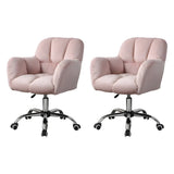 Ergonomic Plush Velvet Swivel Office Green Chairs Image - 13