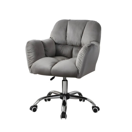 Ergonomic Plush Velvet Swivel Office Green Chairs Image - 2