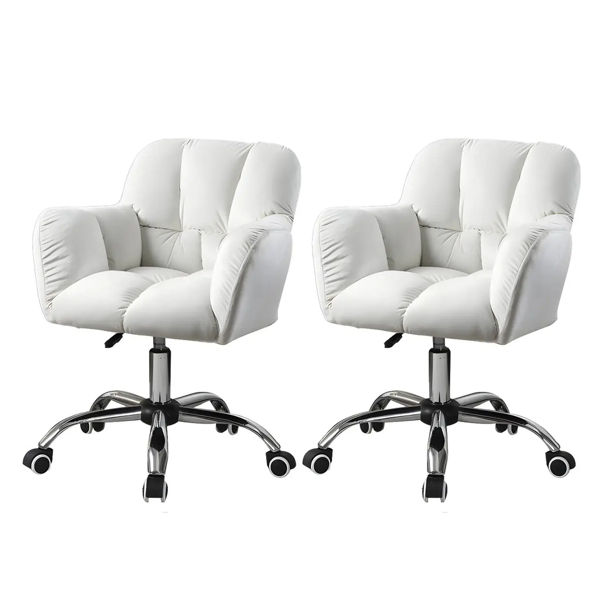 Ergonomic Plush Velvet Swivel Office Green Chairs Image - 20
