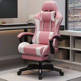 Ergonomic Racer Swivel Gaming Office Chair With Headrest Image - 11