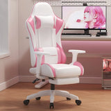 Ergonomic Racer Swivel Gaming Office Chair With Headrest Image - 16