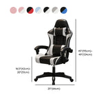 Ergonomic Racer Swivel Gaming Office Chair With Headrest #size