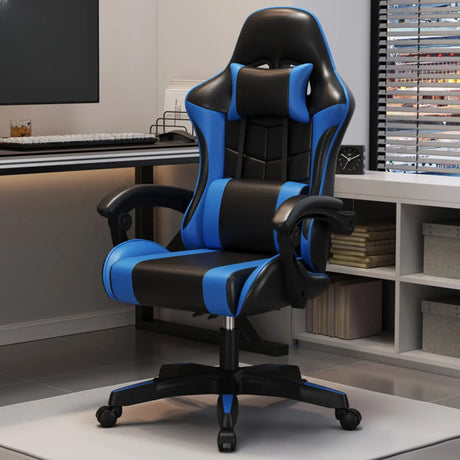 Ergonomic Racer Swivel Gaming Office Chair With Headrest Image - 2