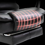 Ergonomic Reclining Leather Swivel Office Chair with Wheels Image - 7