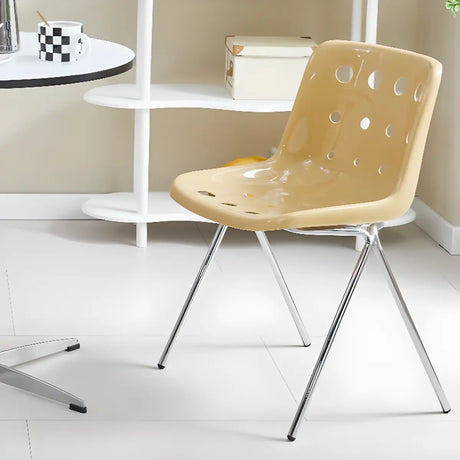 Ergonomic Sand Color Metal Base Polymer Office Chair Image - 1