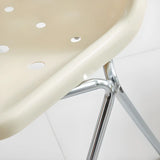 Ergonomic Sand Color Metal Base Polymer Office Chair Image - 12