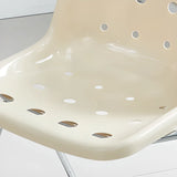 Ergonomic Sand Color Metal Base Polymer Office Chair Image - 14