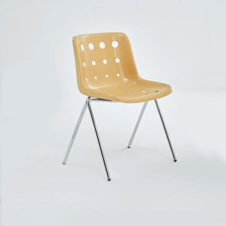 Ergonomic Sand Color Metal Base Polymer Office Chair Image - 2