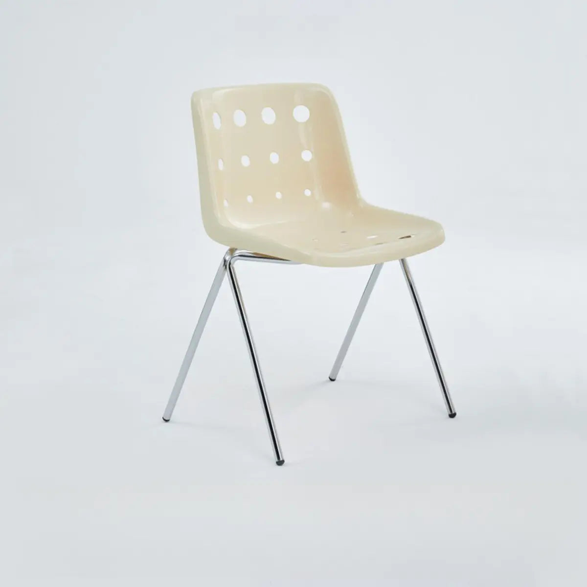 Ergonomic Sand Color Metal Base Polymer Office Chair Image - 7