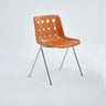 Ergonomic Sand Color Metal Base Polymer Office Chair Image - 9