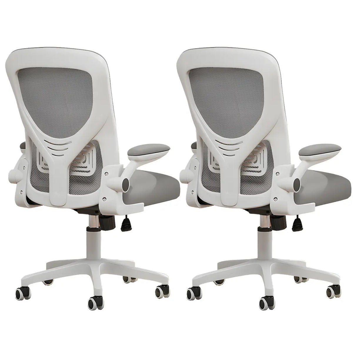 Ergonomic Swivel Mesh Adjustable Casters Office Chair Image - 14