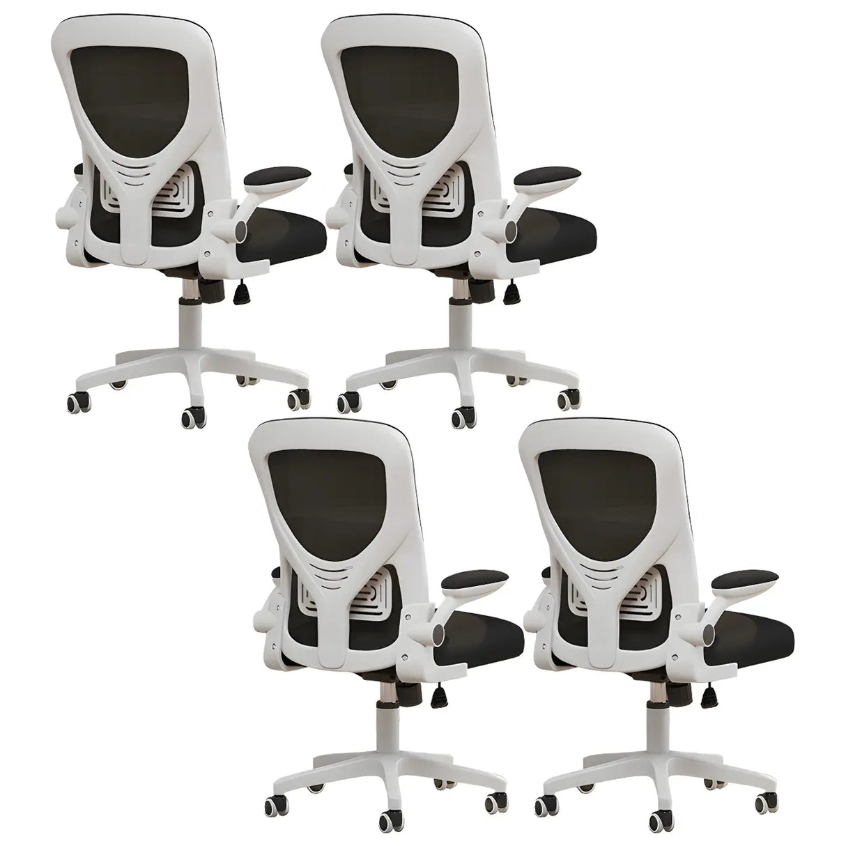Ergonomic Swivel Mesh Adjustable Casters Office Chair Image - 22