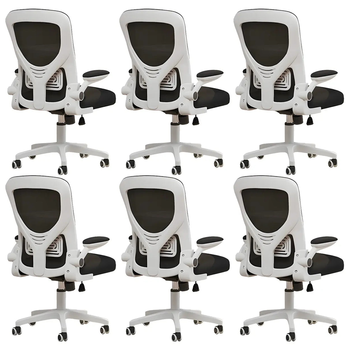 Ergonomic Swivel Mesh Adjustable Casters Office Chair Image - 23