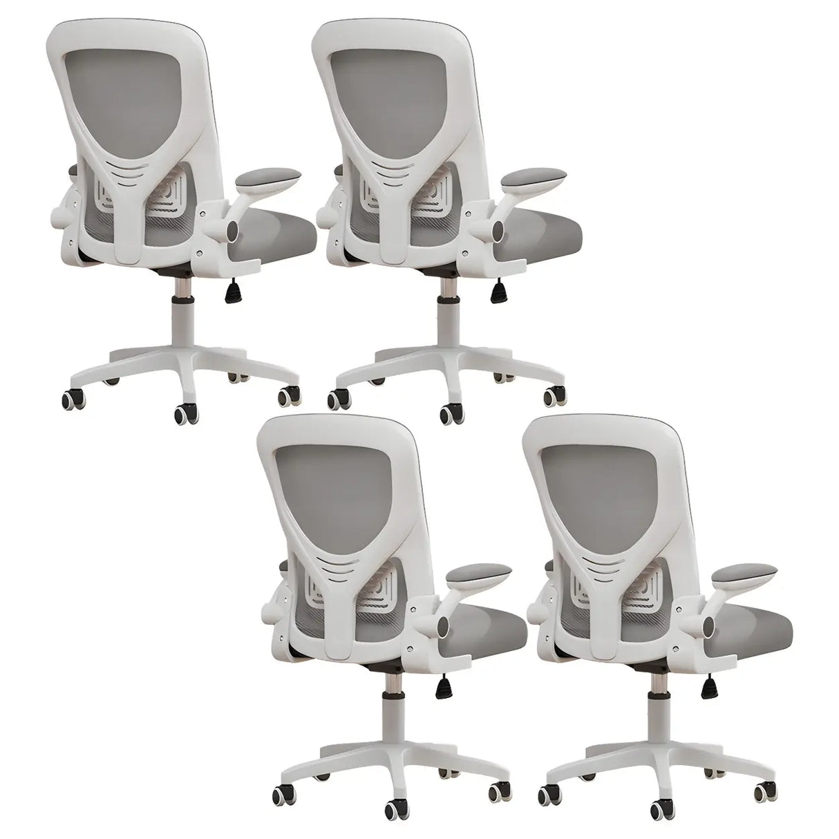 Ergonomic Swivel Mesh Adjustable Casters Office Chair Image - 28