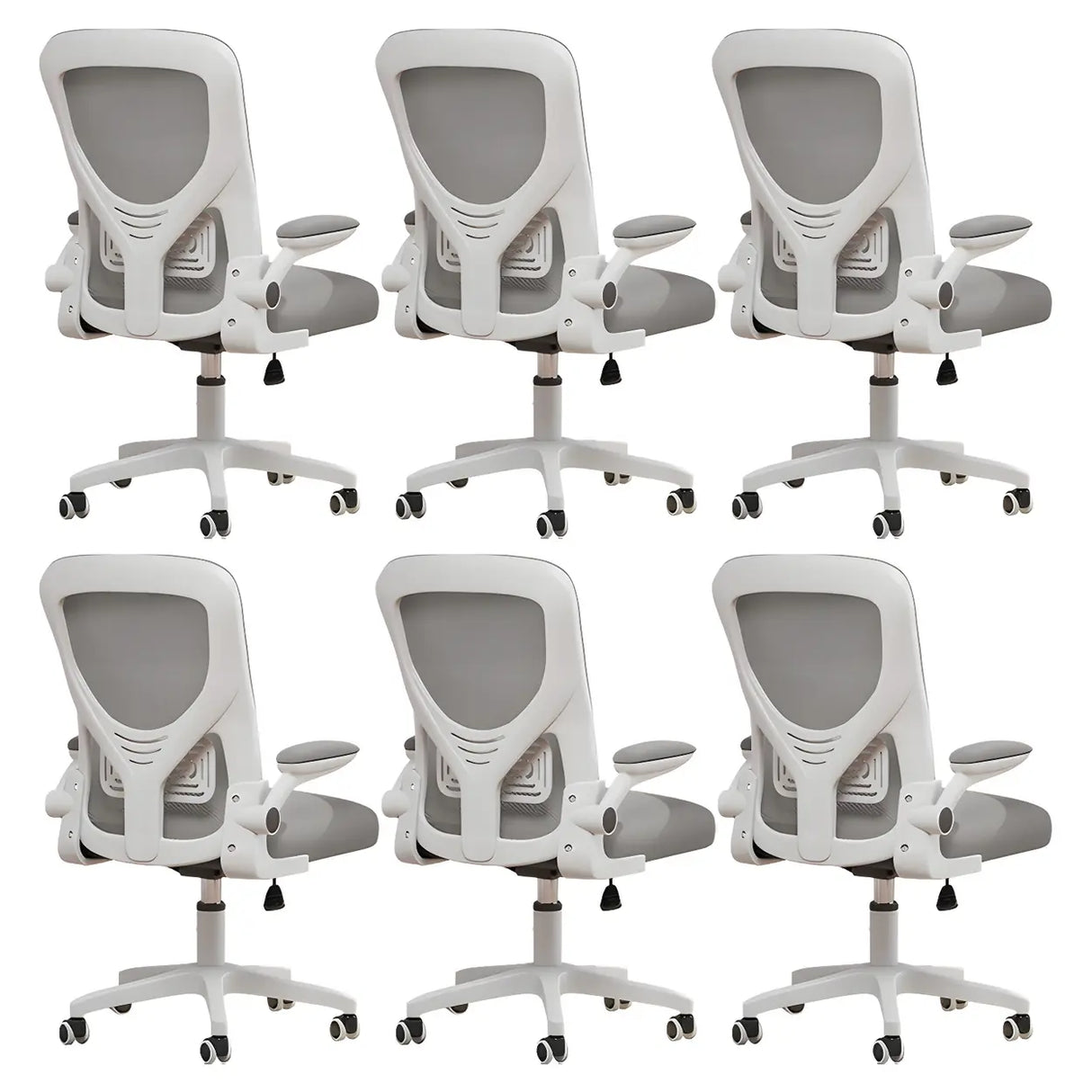 Ergonomic Swivel Mesh Adjustable Casters Office Chair Image - 29