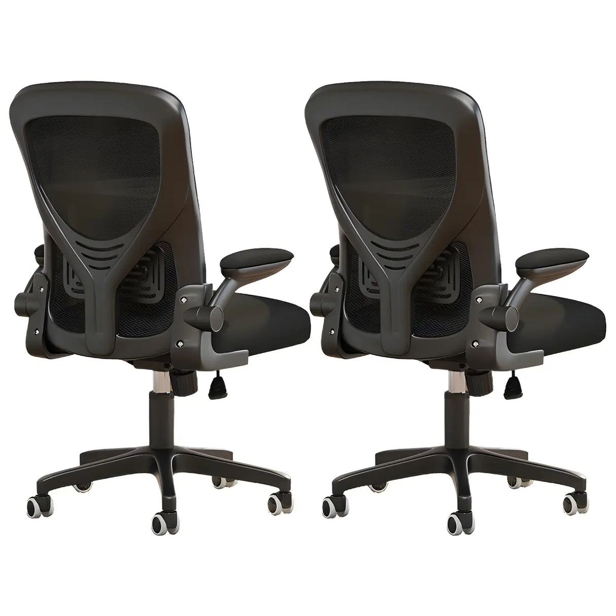 Ergonomic Swivel Mesh Adjustable Casters Office Chair Image - 2