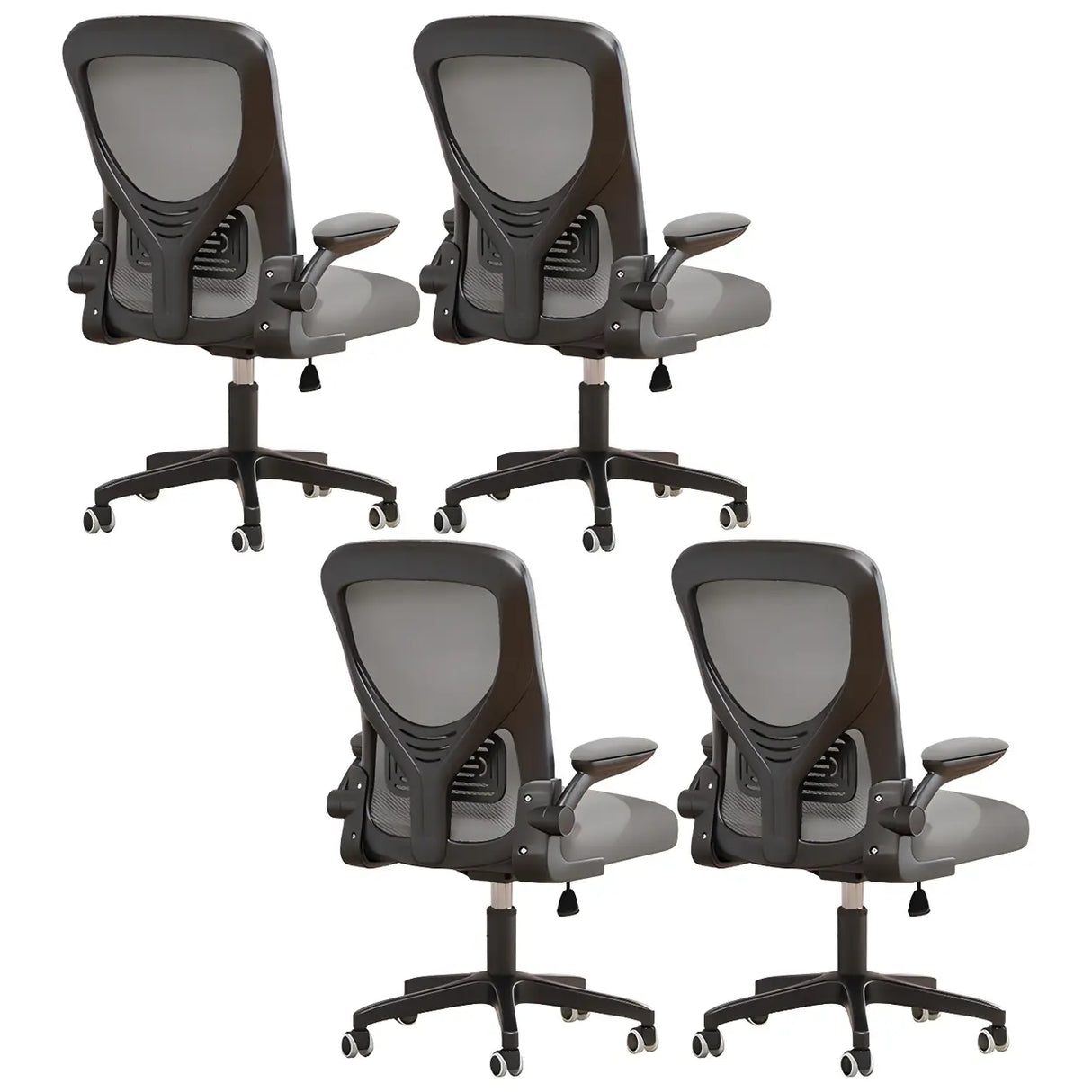 Ergonomic Swivel Mesh Adjustable Casters Office Chair Image - 32