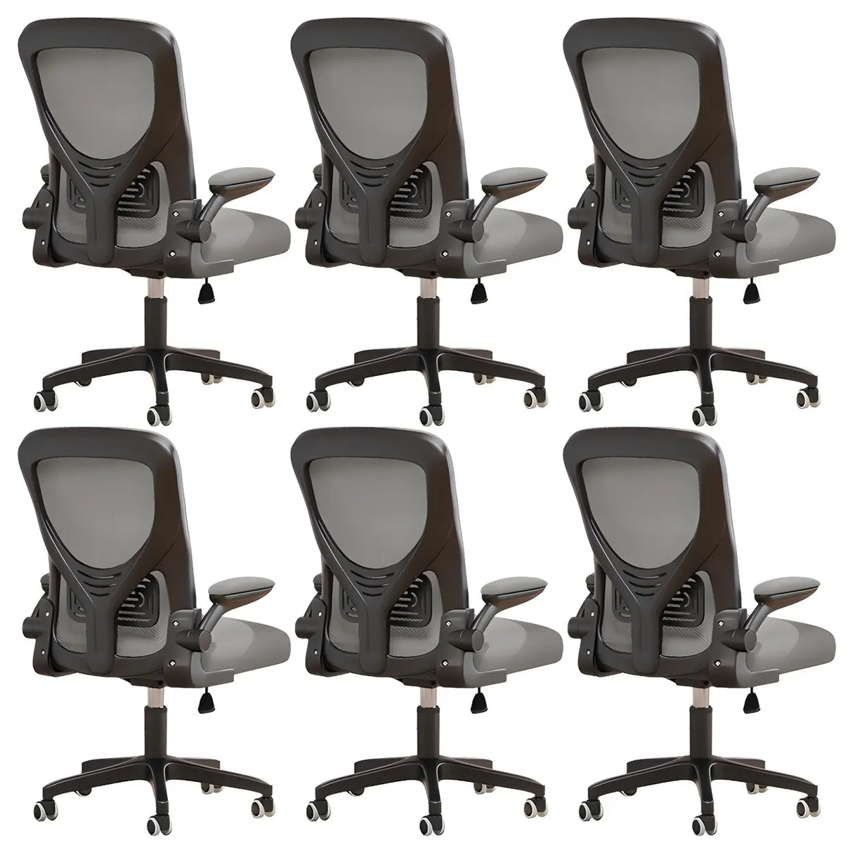 Ergonomic Swivel Mesh Adjustable Casters Office Chair Image - 33