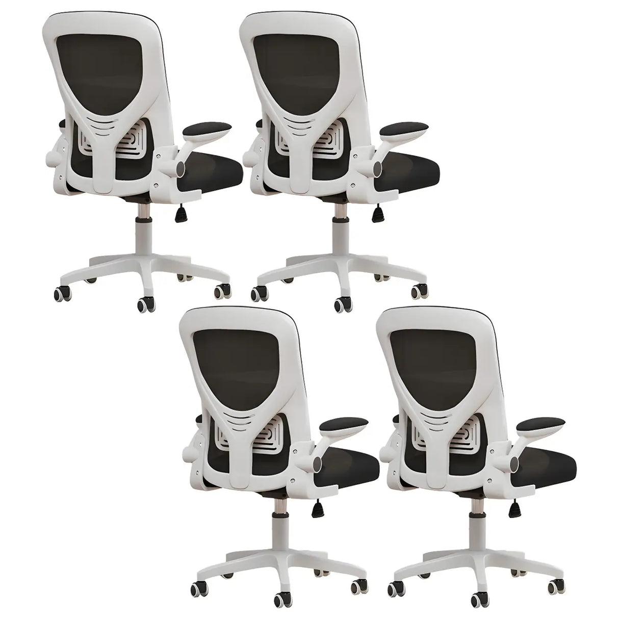 Ergonomic Swivel Mesh Adjustable Casters Office Chair Image - 36