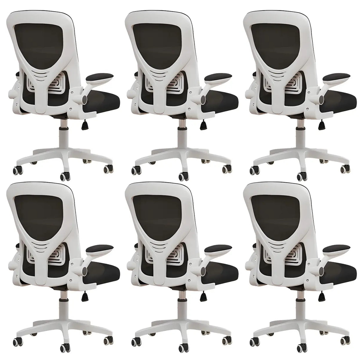 Ergonomic Swivel Mesh Adjustable Casters Office Chair Image - 37
