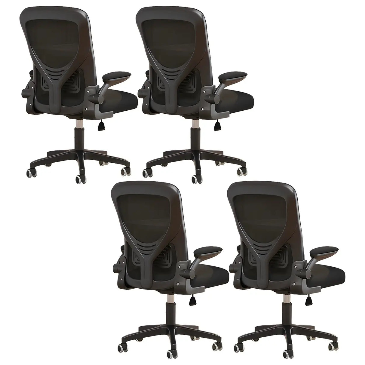Ergonomic Swivel Mesh Adjustable Casters Office Chair Image - 40