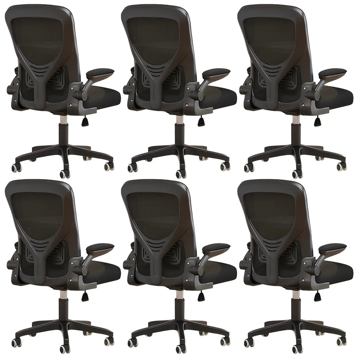 Ergonomic Swivel Mesh Adjustable Casters Office Chair Image - 41