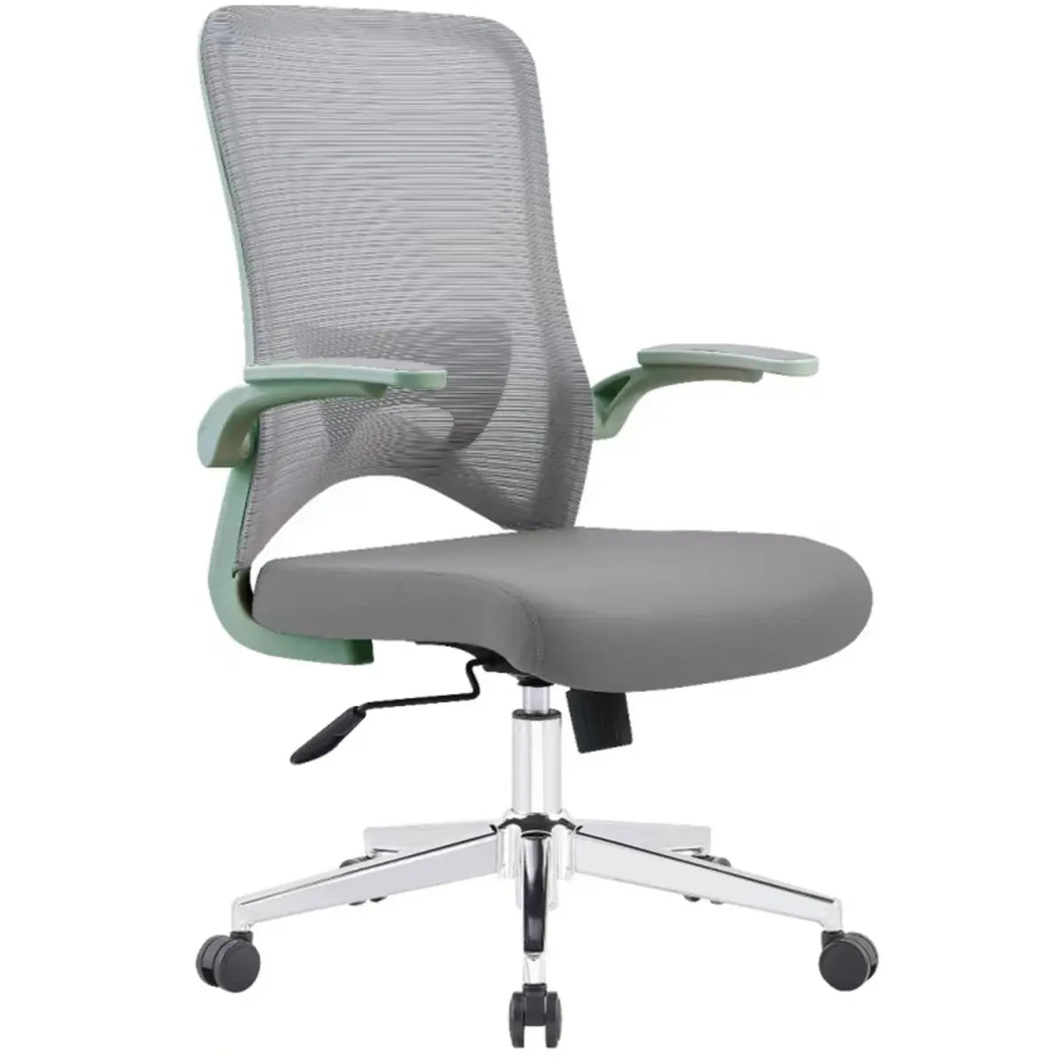 Ergonomic Swivel Office Chair Mesh Black Adjustable Seat Image - 15