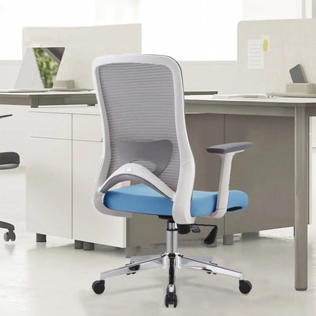 Ergonomic Swivel Office Chair Mesh Black Adjustable Seat Image - 2