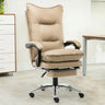 Ergonomic Swivel Wheels and Armrests Leather Office Chair Image - 1