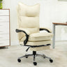 Ergonomic Swivel Wheels and Armrests Leather Office Chair Image - 4