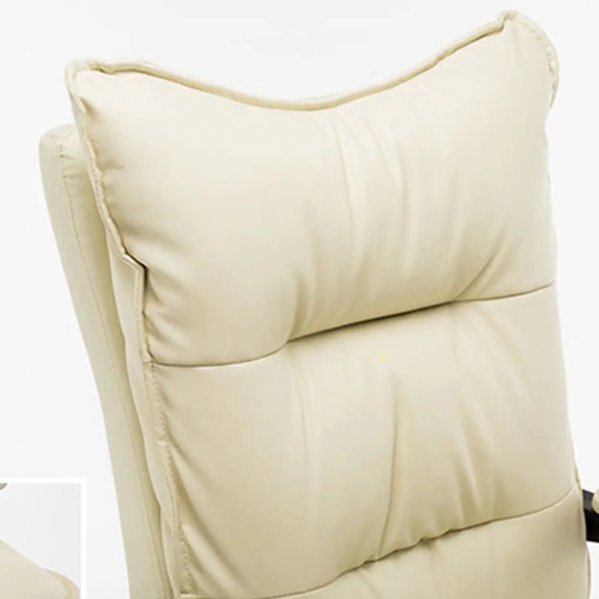 Ergonomic Swivel Wheels and Armrests Leather Office Chair Image - 9