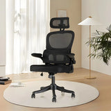 Ergonomic Tilt Padded Mesh Executive Black Office Chair Image - 1
