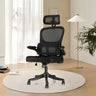 Ergonomic Tilt Padded Mesh Executive Black Office Chair Image - 1