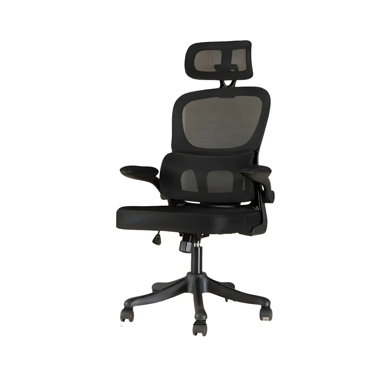 Ergonomic Tilt Padded Mesh Executive Black Office Chair Image - 10